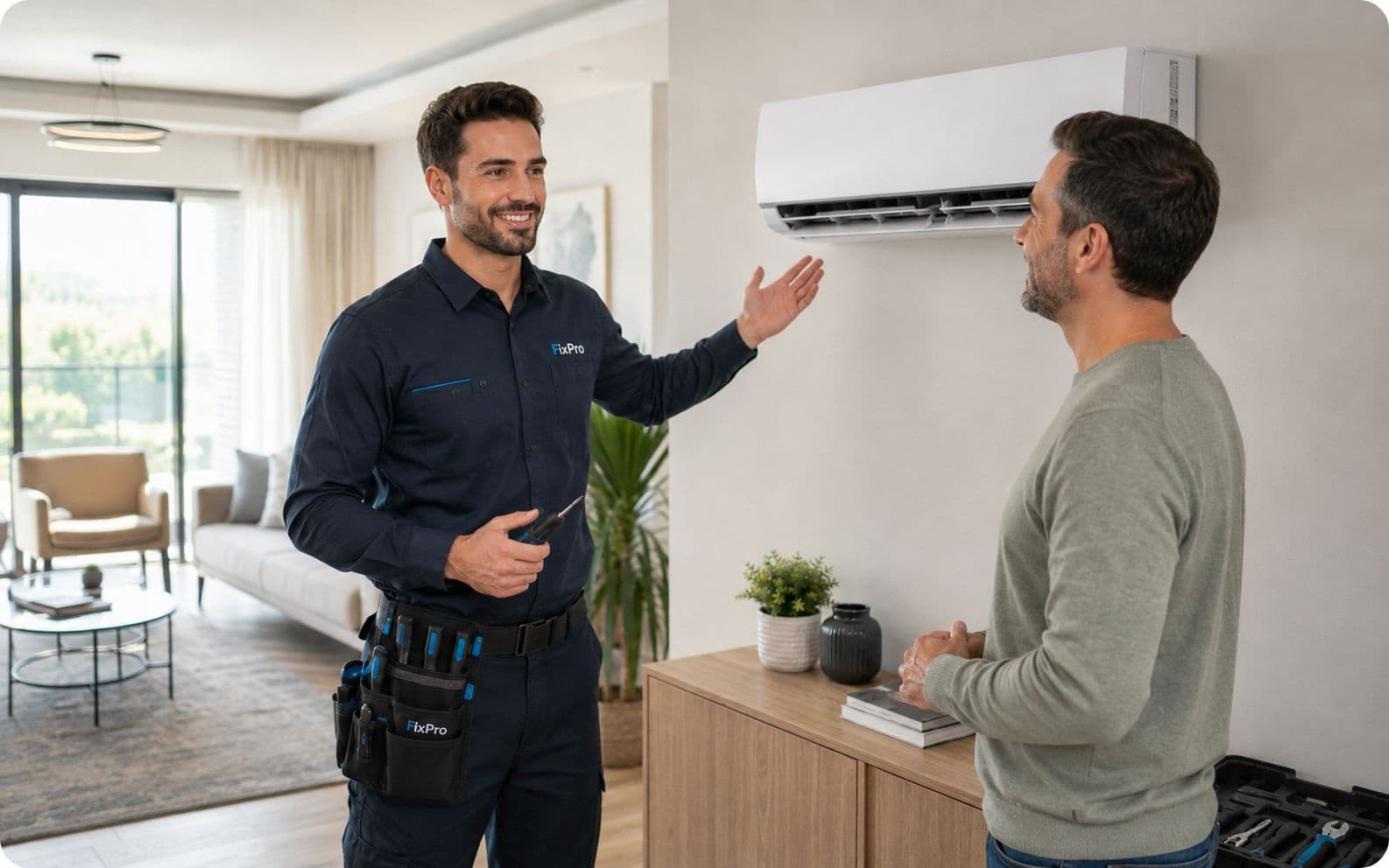 עבודת התקנה ותיקון מזגנים — FIXPRO